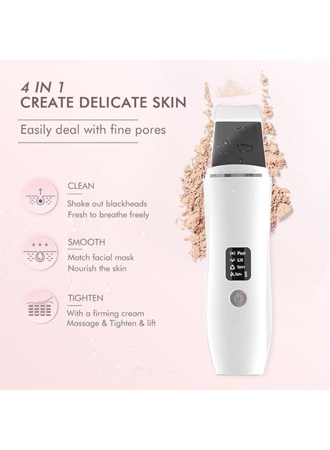 Professional Ultrasonic Skin Scrubber - 4 Mode Face Spatula for Blackhead Removal & Deep Pore Cleaning - Portable & Rechargeable Facial Scraper for Skin Lifting & Exfoliation - Image 3